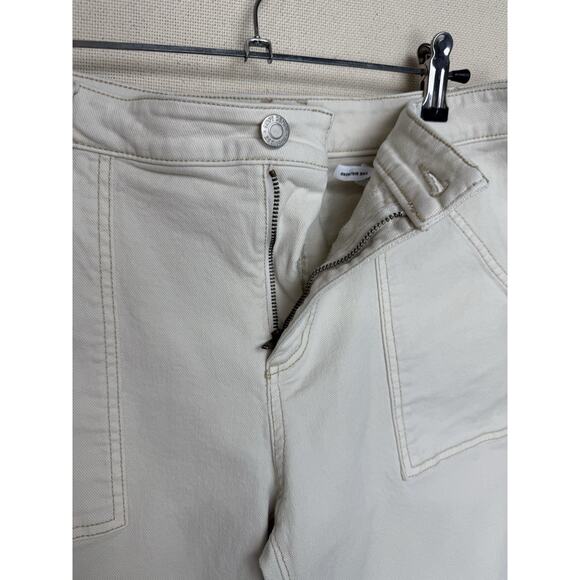 LOFT Size 6 28 Cream Natural The Girlfriend Denim Jeans Utility Classic Autumn - Picture 5 of 14